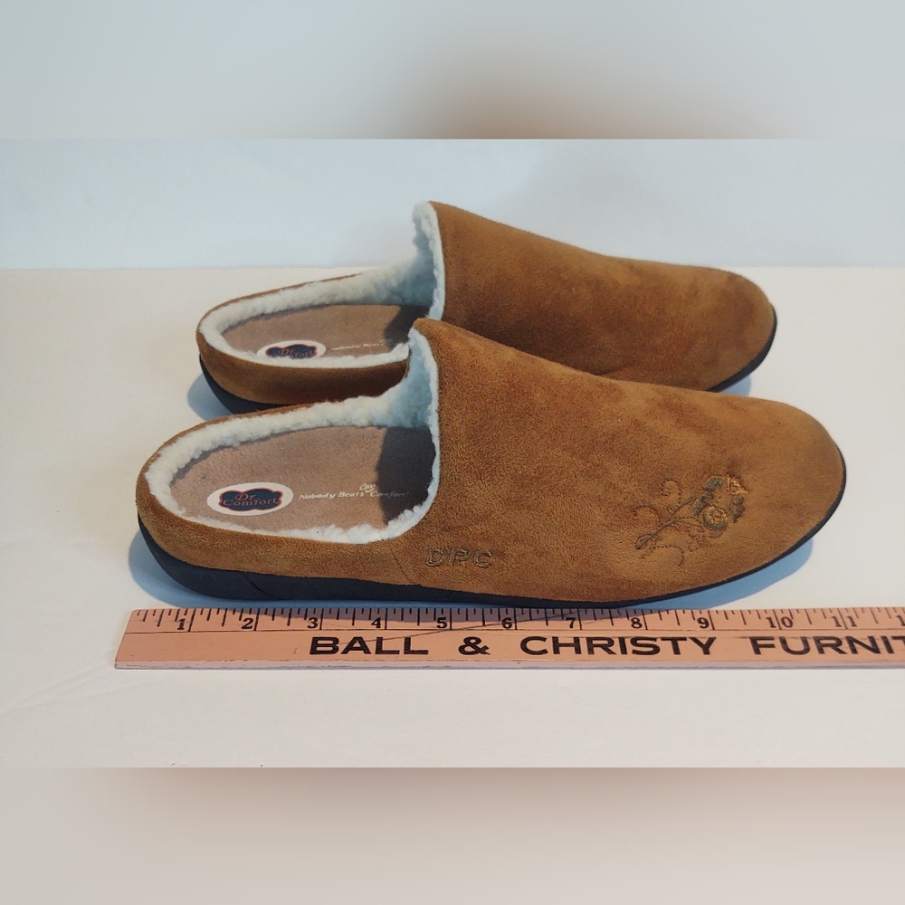 Dr Comfort Slide On Slippers Suede/Sherpa Sz 11 - Picture 8 of 10